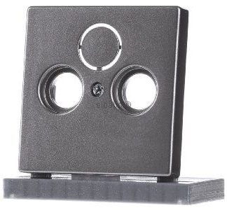 Центральная пластина серого цвета для двухконтактного антенного разъема - центральная крышка SAT 1...