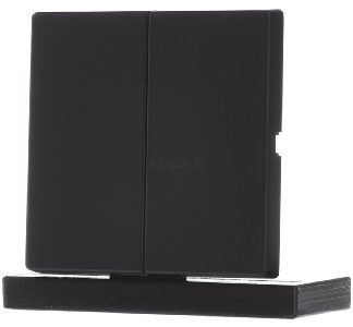 Переключатель/кнопка Rocker Studio серии белого матового цвета - Черная накладка на переключатель/кнопку 1...