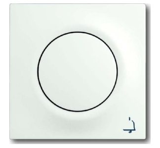 Накладка на выключатель/кнопку Studio White Matte Overlay с символом звонка. Белая накладка на выключатель/кнопку.