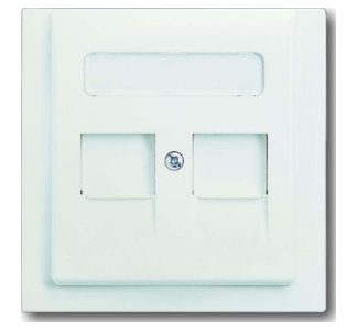 Центральная панель Studio белого/матового цвета Mod.Jack, 2Ö, с маркировкой - Элемент управления Модульный разъем...