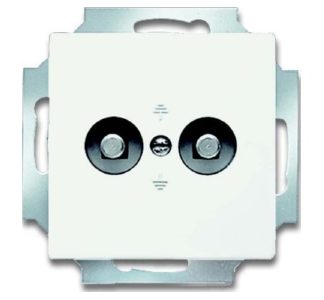 Заземляющая розетка Equipotential bonding studio, белая матовая, двухсекционная, для скрытого монтажа, 2095 UC-884.