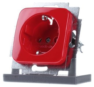 Вставка розетки SCHUKO красная - Розетка ( 20 EUC-217-101