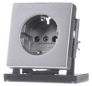 Алюминиевая розетка Schuko 2P+E - Электрическая розетка 20 EUC-83