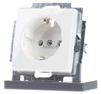 Вставка для розетки Schuko в альпийском цвете - Электрическая розетка 20 EUC-914