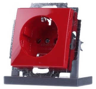 Вставка для розетки Schuko, красная - электрическая розетка 20 EUC-917