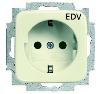 Белая вставка для розетки - электрическая розетка 20 EUC/DV-212