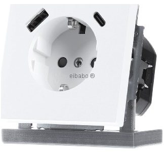 Розетка SCHUKO/USB-A+C Safety+ - Защитный контакт розетки 20 EUCB2USBAC-44M