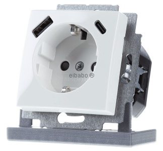 Разъем SCHUKO USB-A+C - Socket 20 EUCB2USBAC-914