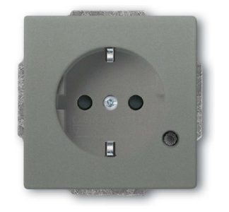 Вставка розетки SCHUKO, серый металлик - Розетка ( 20 EUCBL-803