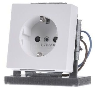 Студийная розетка белого/матового цвета со светодиодной подсветкой для ориентации - электрическая розетка 20 EUCBLI-884