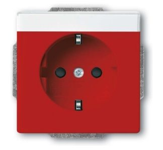 Вставка розетки SCHUKO красная RAL3020 - Розетка ( 20 EUCNB-12-82