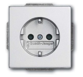 Вставка для розетки SCHUKO из алюминия, серебристая - Выходная розетка (20 EUCRB-83)