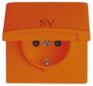 Вставка розетки Schuko IP44 оранжевая - Розетка ( 20 EUGKB-14-101