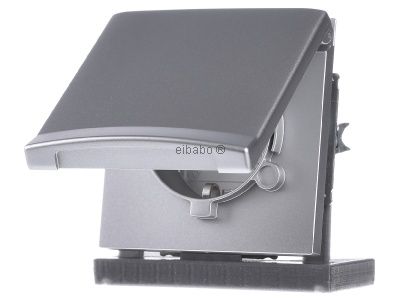 Вставка для розетки Schuko IP44, алюминий, серебристый - Электрическая розетка 20 EUGKB-33-101