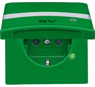 Вставка для розетки SCHUKO, зеленая, RAL6032 - Электрическая розетка 20 EUGKBLN-13-102