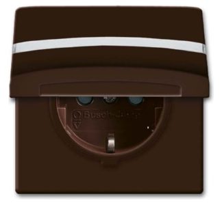 Вставка розетки Schuko IP44 коричневая - Розетка ( 20 ЭУГКБН-31-101