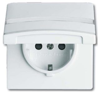 Вставка розетки Schuko IP44 белая - Розетка 20 ЭУГКБН-32-101