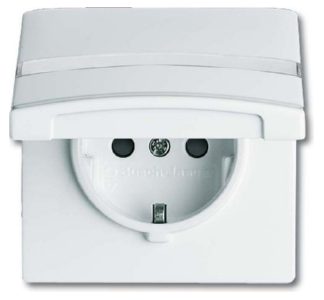 Вставка для розетки Schuko IP44, альпийский белый - Электрическая розетка 20 EUGKBN-34-101