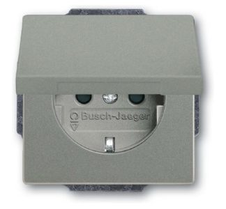 Вставка для розетки SCHUKO, металлический серый - Розетка ( 20 EUKB-803