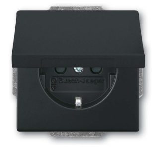 Вставка для розетки SCHUKO, матово-черная - Розетка ( 20 EUKB-885