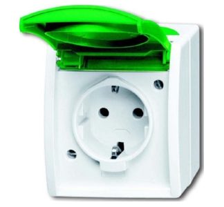 Розетка накладного монтажа альпийского цвета - Вилка 20 EWN-13-54