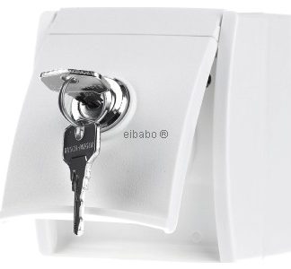 Розетка Schuko AL/WS с фиксатором - Электрическая розетка 20 EWSL-54