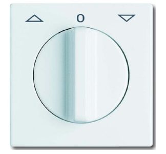 Белые жалюзи Alpine с центральным циферблатом и поворотной ручкой - Крышка для белых жалюзи 2142 ...