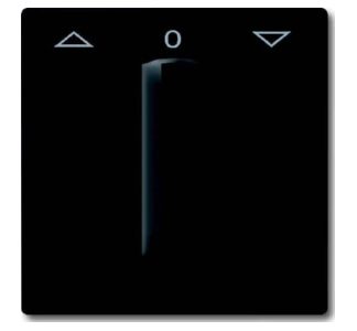 Центральная жалюзи антрацитового цвета с поворотной ручкой. - Декоративная накладка для венецианских жалюзи 2142 DR-35