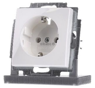 Вставка для розетки Schuko в альпийском цвете - Электрическая розетка 2300 EUC-914