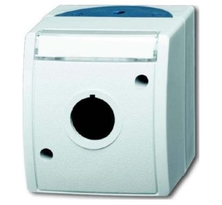 Пустой корпус серо-сине-зеленого цвета с полем для маркировки - Корпус для поверхностного монтажа, односекционный, серый, 2533 WN-53