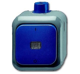 Двухконтактный тумблерный переключатель включения/выключения - двухполюсный переключатель для поверхностного монтажа, синий, модель 2601...