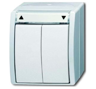 Выключатель для жалюзи - однополюсный выключатель для белых рулонных штор 2601/4 W-54