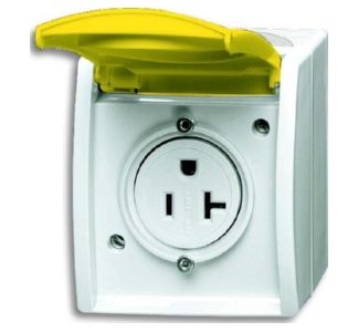 Розетка Busch-Nema, 20 А - Вилочная розетка 3016 EWN-54