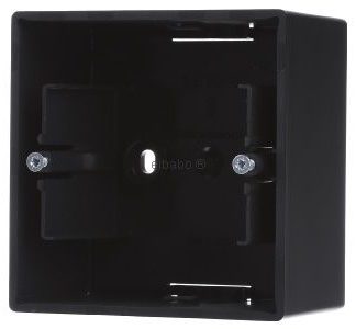 Корпус для поверхностного монтажа, односекционный, матовый черный 1701-885