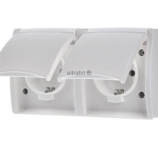 Двухпозиционная розетка Schuko с откидной крышкой - электрическая розетка 20/2 EW-54