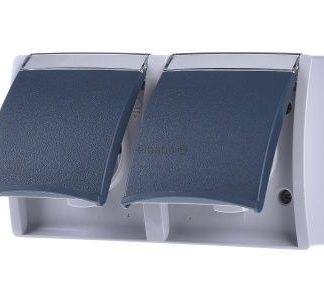 Розетка Schuko 2x горизонтальная - электрическая розетка 20/2 EWN-53