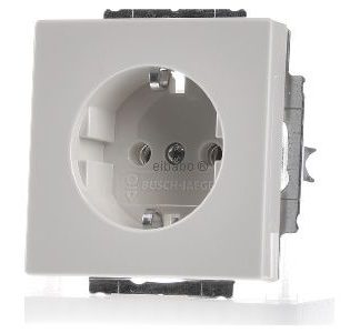 Вставка для розетки Schuko 2P+E кремово-белого цвета - электрическая розетка 20 EUC-82