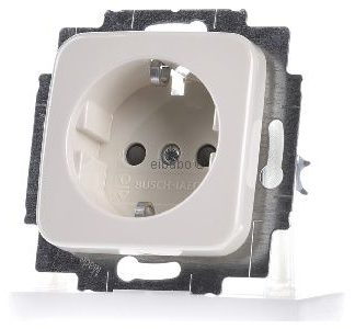 Вставная розетка с повышенной защитой контактов, IP20, белая - Электрическая розетка 20 EUCKS-212