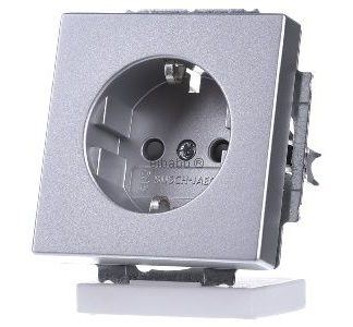 Алюминиевая вставка для розетки Schuko 2P+E - электрическая розетка 20 EUCKS-83