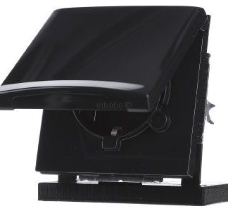 Вставка розетки Schuko IP44 антрацит - Розетка электрическая 20 ЭУГК-35-101