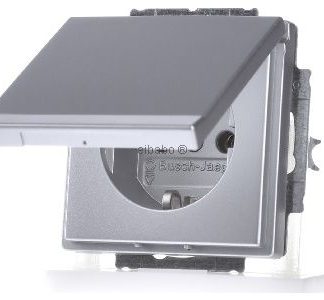 Алюминиевая вставка для розетки с откидной крышкой - Электрическая розетка 20 EUK-83