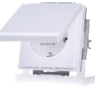 Розетка Davos/Studio белого цвета, 2PA+E16Am, складная конструкция. - Электрическая розетка 20 EUK-84