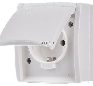 Розетка Schuko с откидной крышкой - Электрическая розетка 20 EW-54