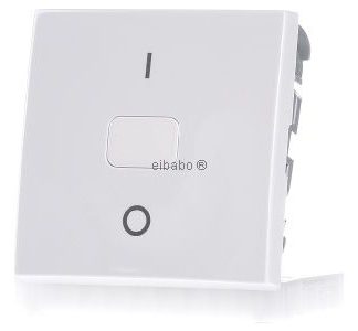 Переключатель-качель с символом нейтрали, цвет Alpine White - Накладка на переключатель/кнопку, белый, 250...