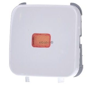 Накладка на переключатель/кнопку Alpine Rocker белого цвета с красной крышкой, модель 2509-214.