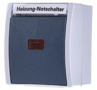 Аварийный выключатель отопления, накладного монтажа, с паспортной табличкой 2601/2 SKWNH-53