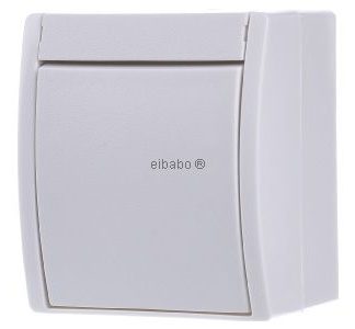 Тумблерный переключатель, замыкающий контакт - кнопочный, 1-полюсный (НО), белый, 2621 W-54