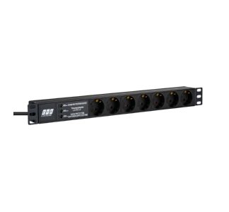 Сетевой фильтр 19 дюймов, 1U, черный - Многорозеточный черный EK631DE.3