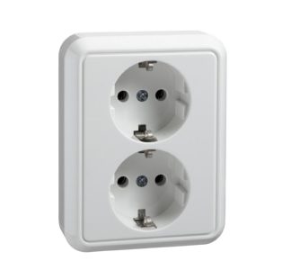 Розетка 2f.rw, частично утопленная - Розетка ( 235404