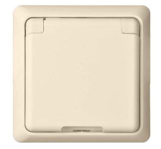 Встраиваемая розетка с откидной крышкой, жемчужно-белого цвета - Розетка 245030